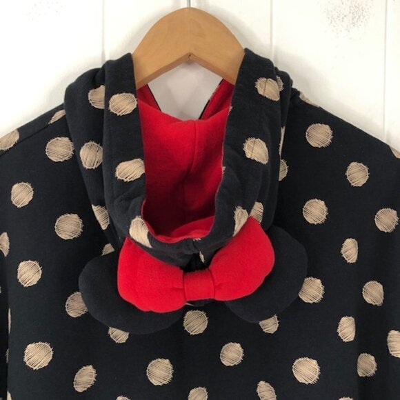 Disney Womens Minnie Mouse Polka Dot Cape Poncho Hoodie - Picture 10 of 11